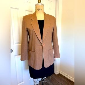 Linen Cotton Blend Blazer - Size 16